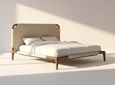 Bosco Bed in a bedroom setting.