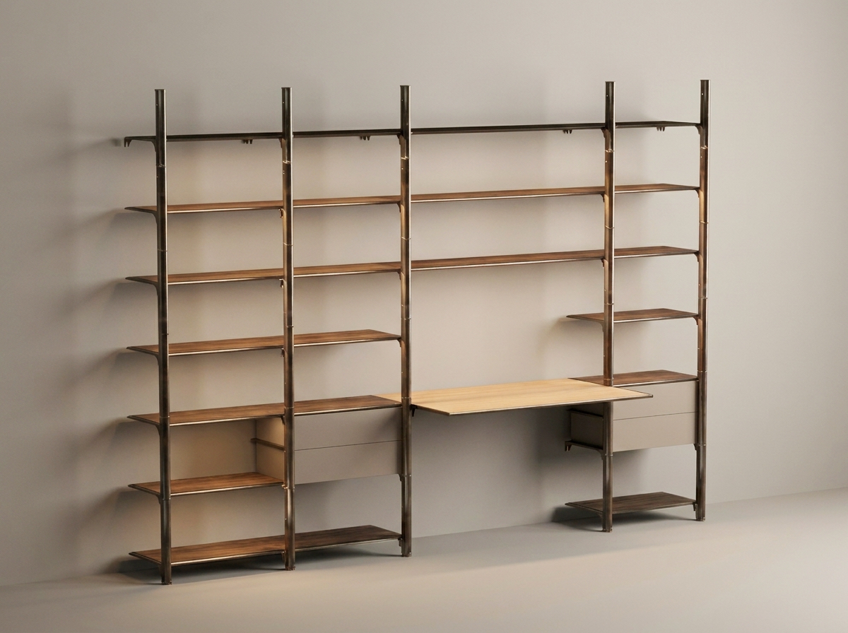 Vita Onesta shelving, shown full height.
